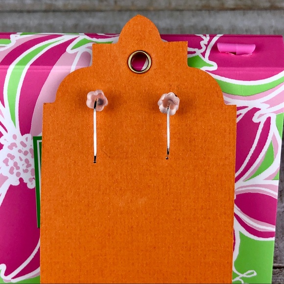 Earrings Faux leather, Dangle Metalic Earrings - Picture 7 of 7